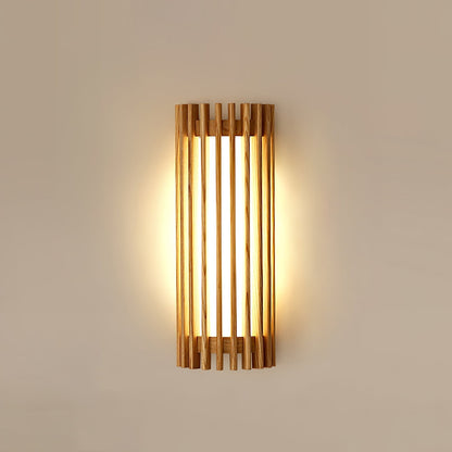 Wall Light | Walnut Slat Wood Design