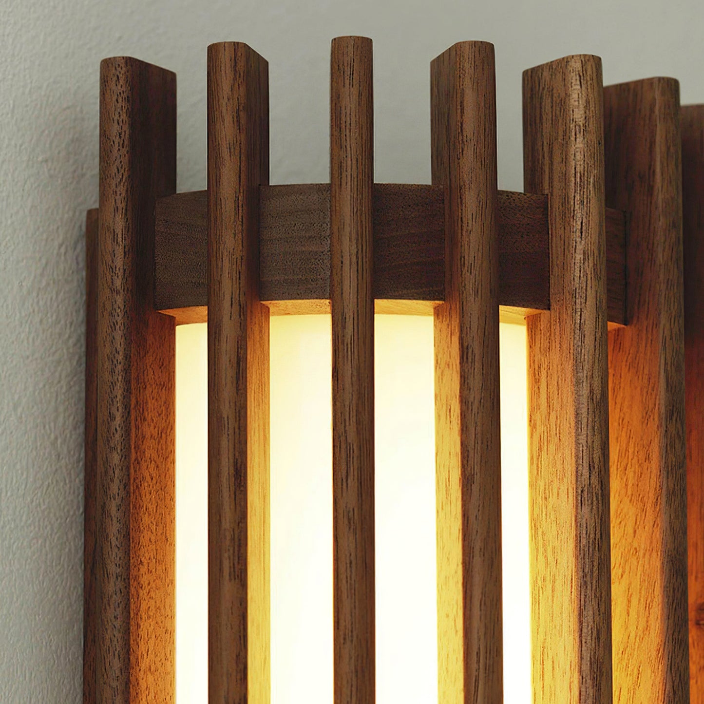 Wall Light | Walnut Slat Wood Design