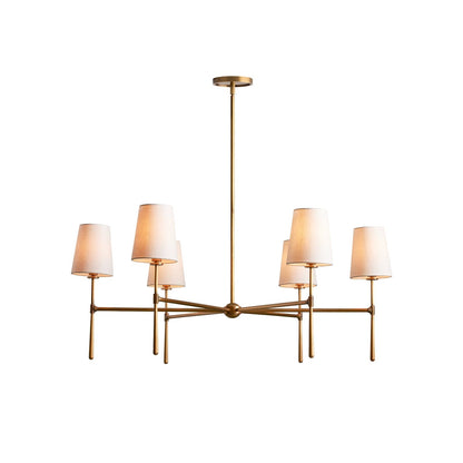 Pendant Light | Mid-Century Fabric Shade Chandelier