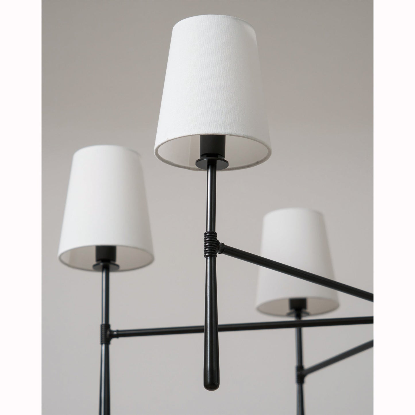 Pendant Light | Mid-Century Fabric Shade Chandelier