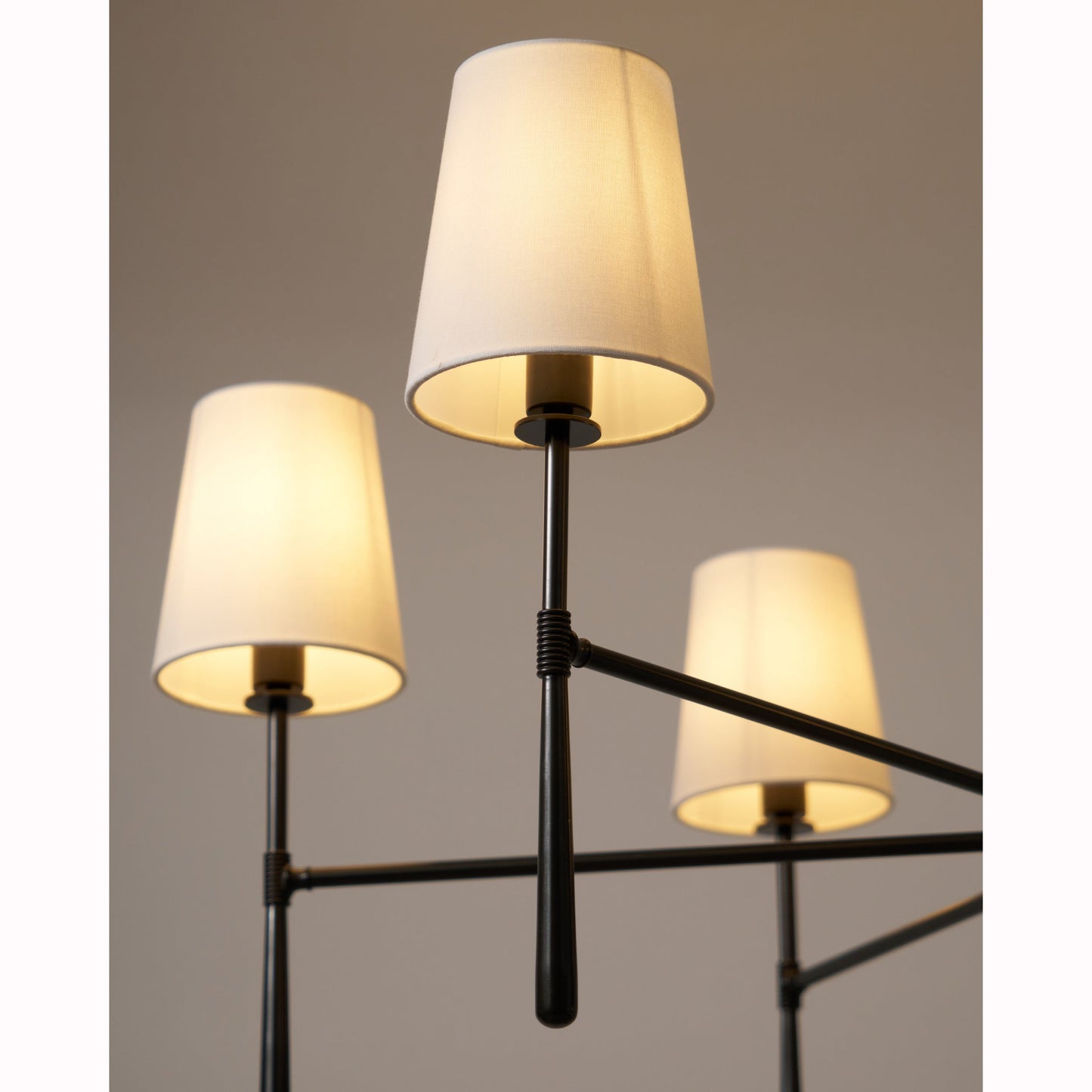 Pendant Light | Mid-Century Fabric Shade Chandelier