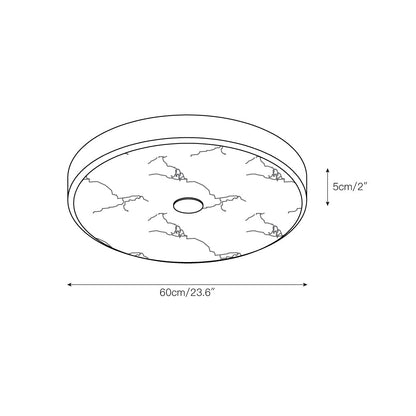 Ceiling Light | Marble Effect Flush Mount
