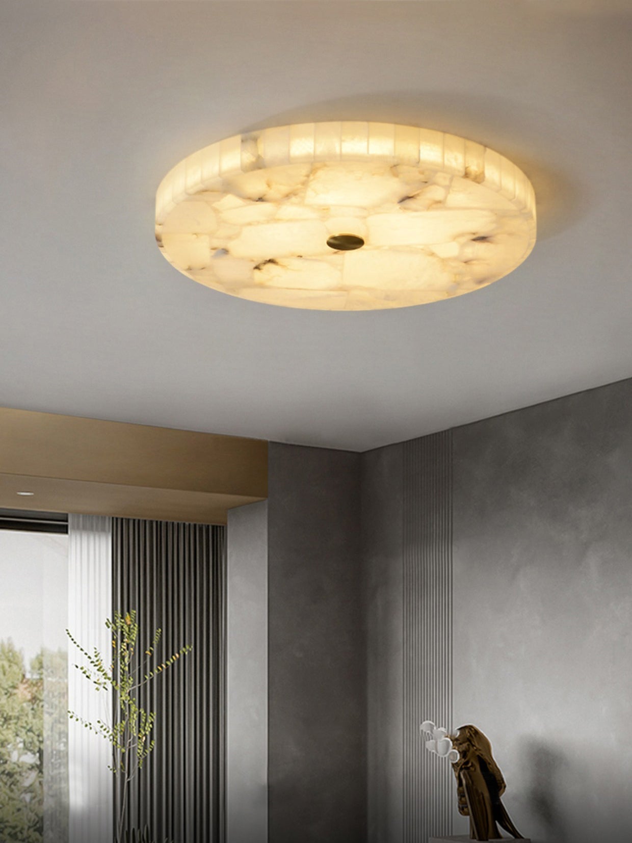 Ceiling Light | Marble Effect Flush Mount