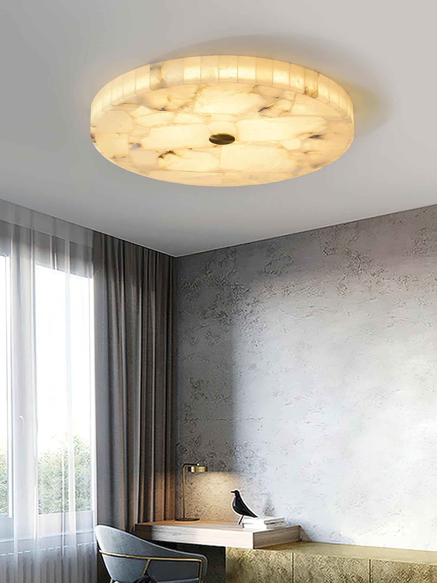 Ceiling Light | Marble Effect Flush Mount