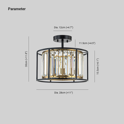 Ceiling Light | Vintage Crystal Hallway Lamp