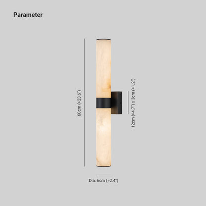 Wall Light | Alabaster Cylinder LED Design