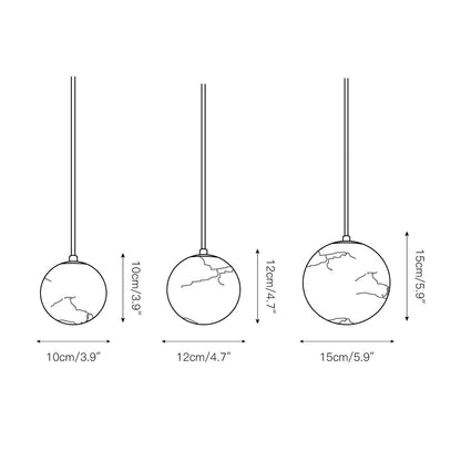 Pendant Light | Natural Stone Globe Design