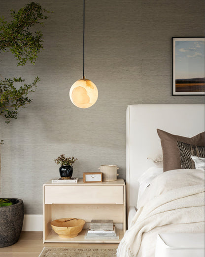 Pendant Light | Natural Stone Globe Design