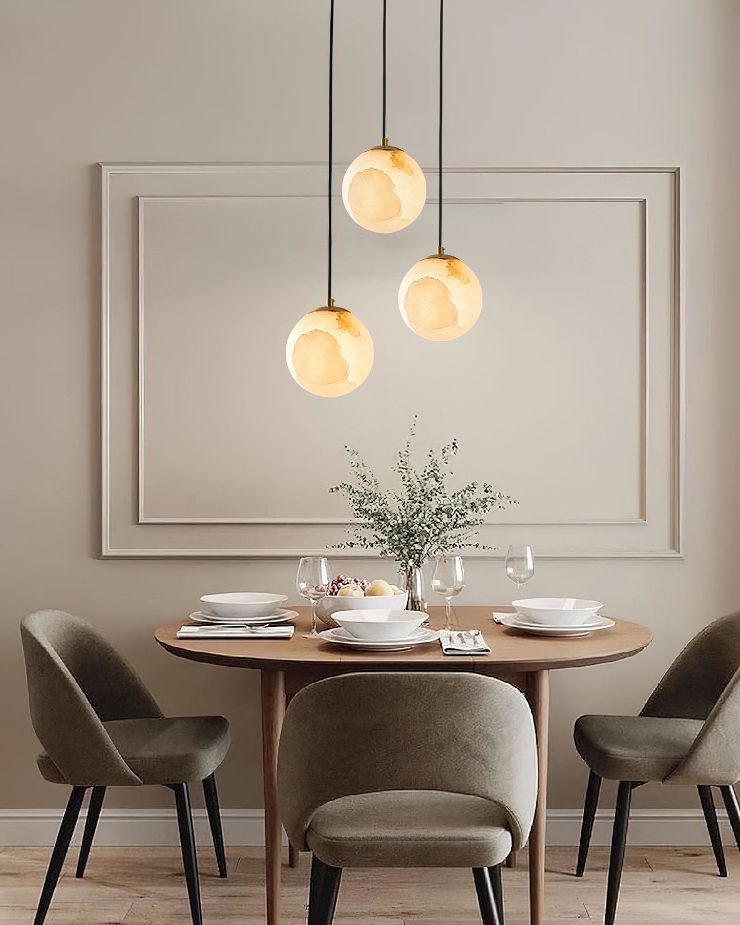 Pendant Light | Natural Stone Globe Design