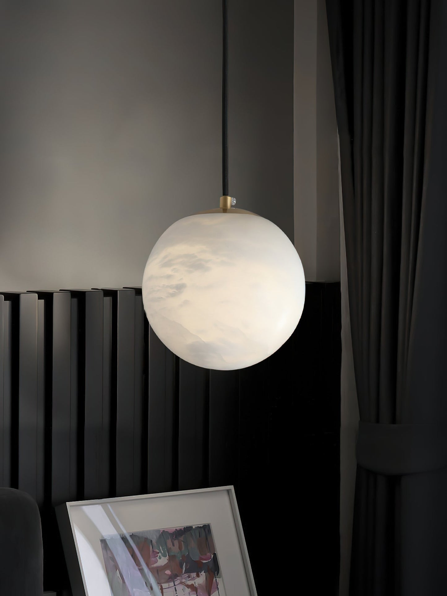 Pendant Light | Natural Stone Globe Design