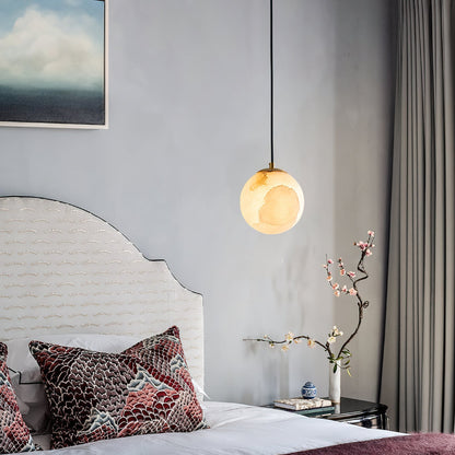 Pendant Light | Natural Stone Globe Design