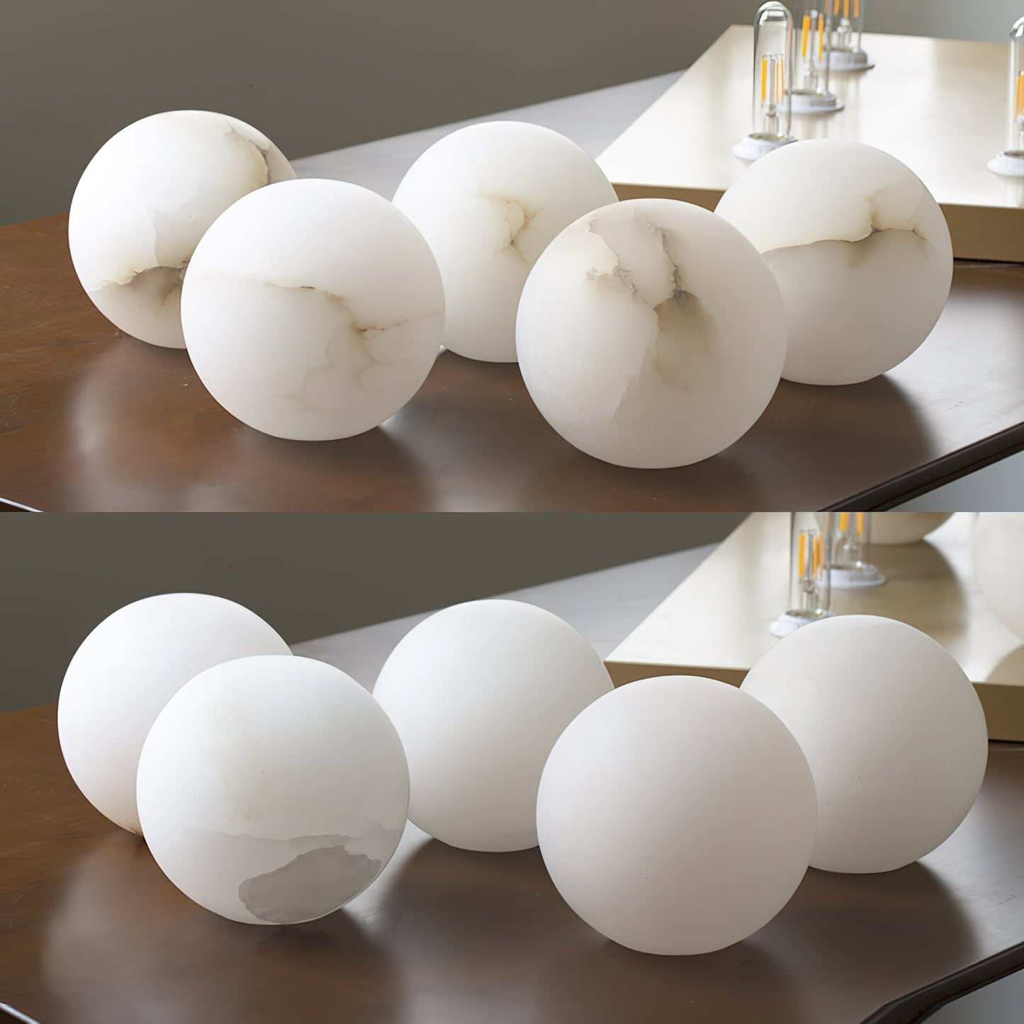 Pendant Light | Natural Stone Globe Design