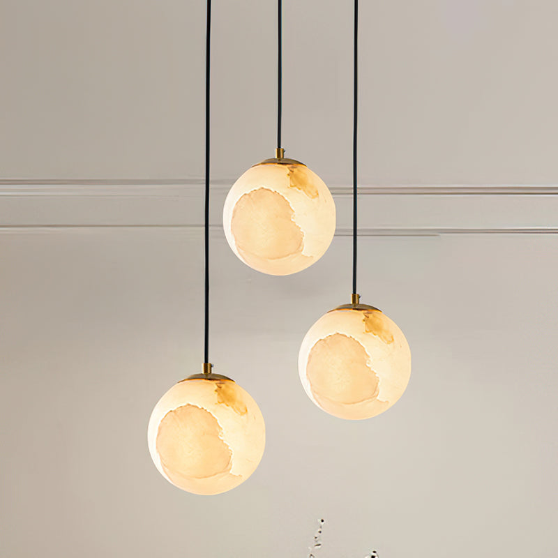 Pendant Light | Natural Stone Globe Design