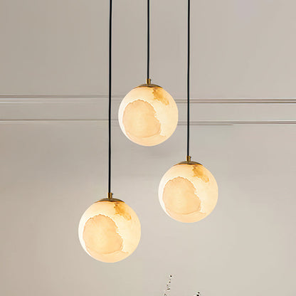 Pendant Light | Natural Stone Globe Design
