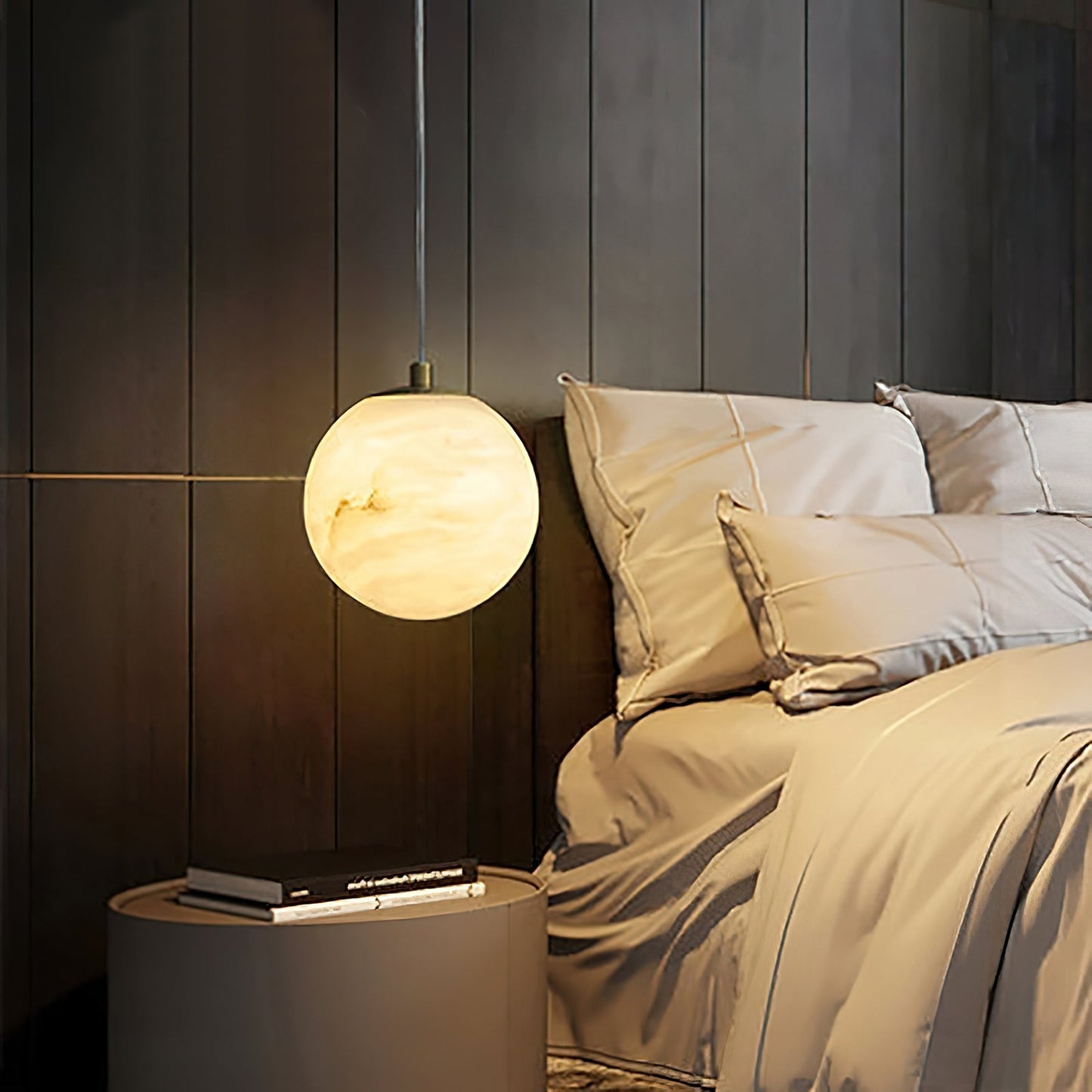 Pendant Light | Natural Stone Globe Design