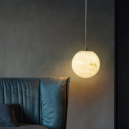 Pendant Light | Natural Stone Globe Design