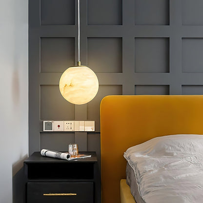 Pendant Light | Natural Stone Globe Design