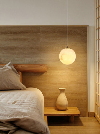 Pendant Light | Natural Stone Globe Design