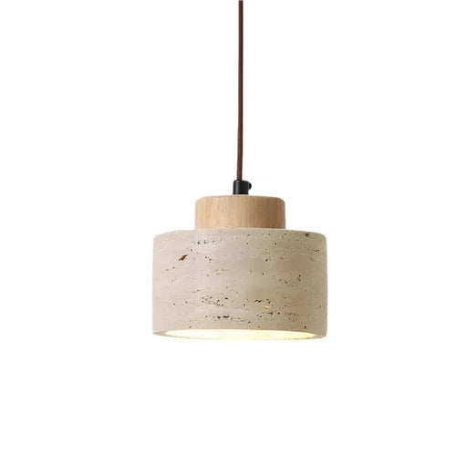 Pendant Light | Natural Stone Drum Design