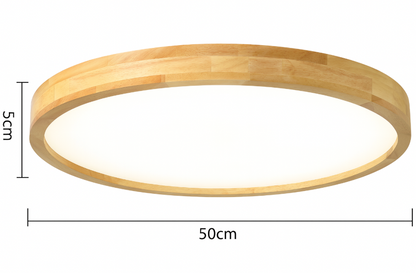 Ceiling Light | Round Wood Frame LED Design