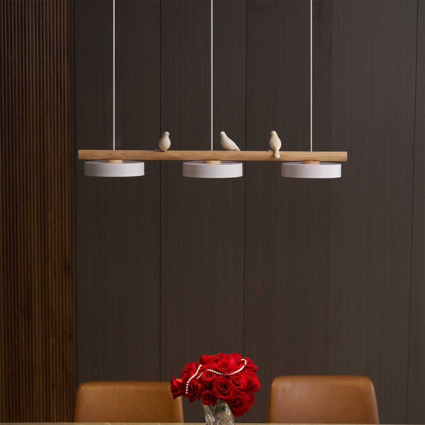 Pendant Light | Wood Beam Bird Design