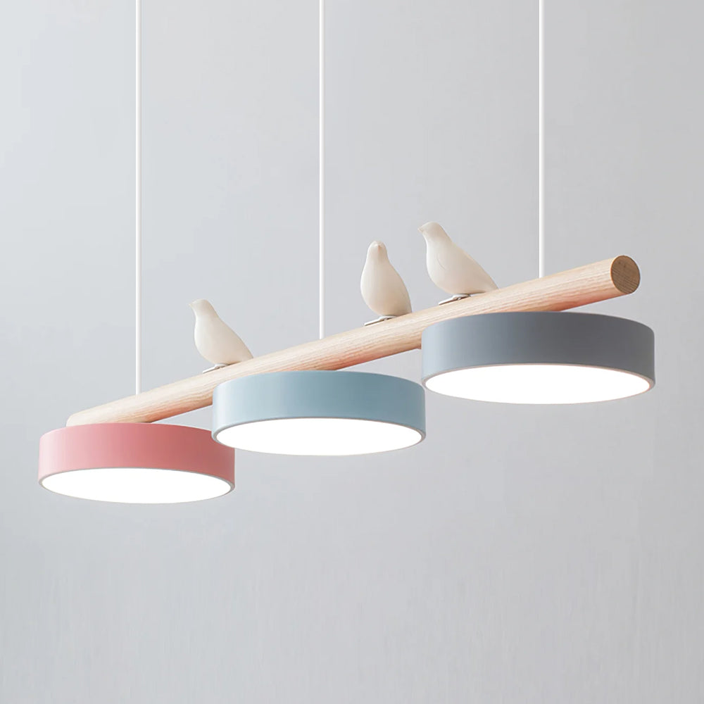 Pendant Light | Wood Beam Bird Design