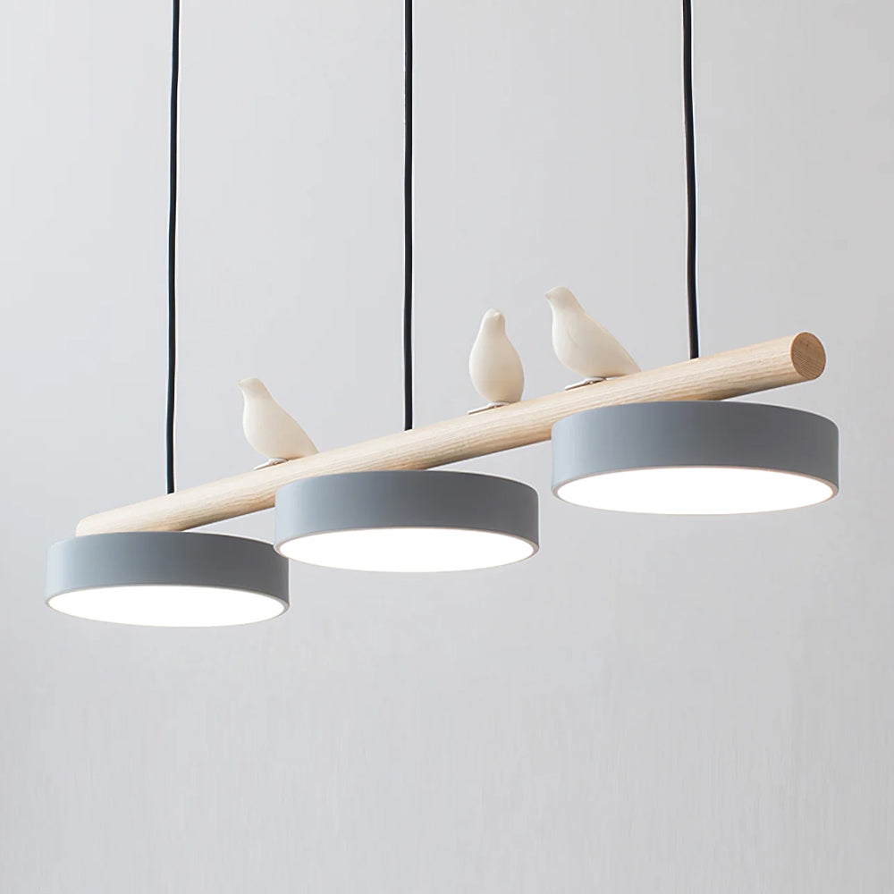 Pendant Light | Wood Beam Bird Design