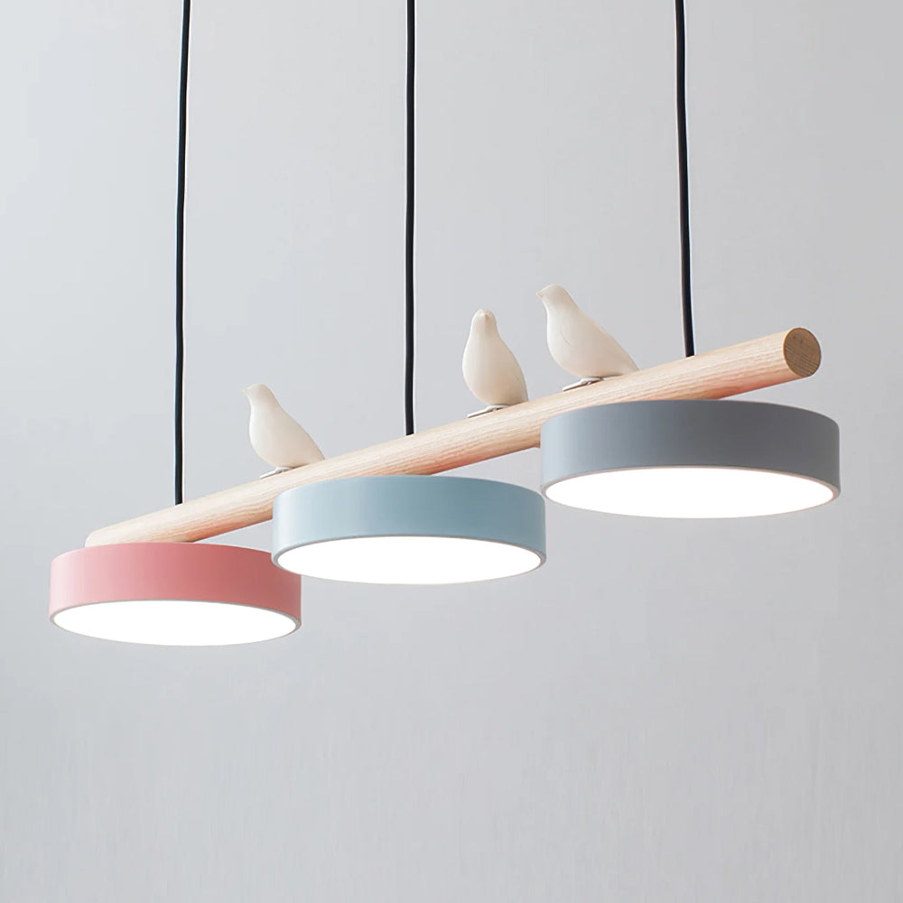 Pendant Light | Wood Beam Bird Design