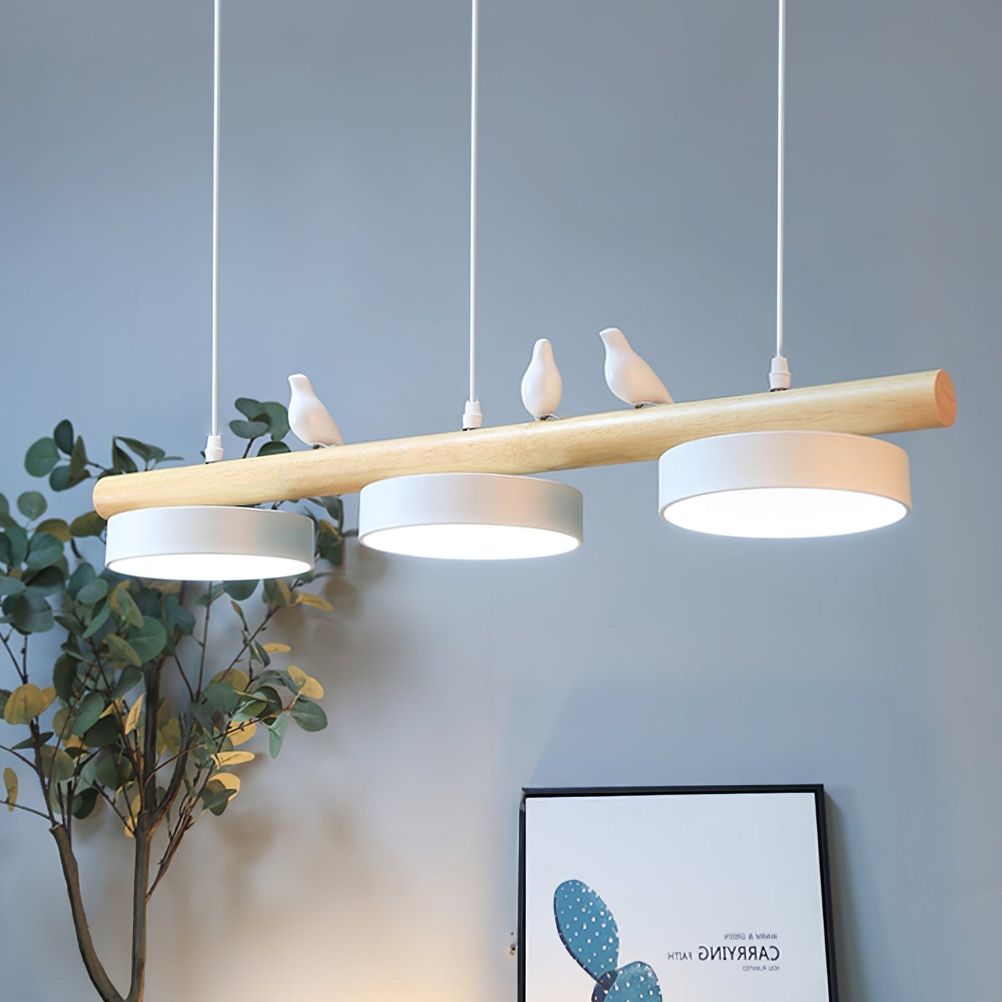 Pendant Light | Wood Beam Bird Design