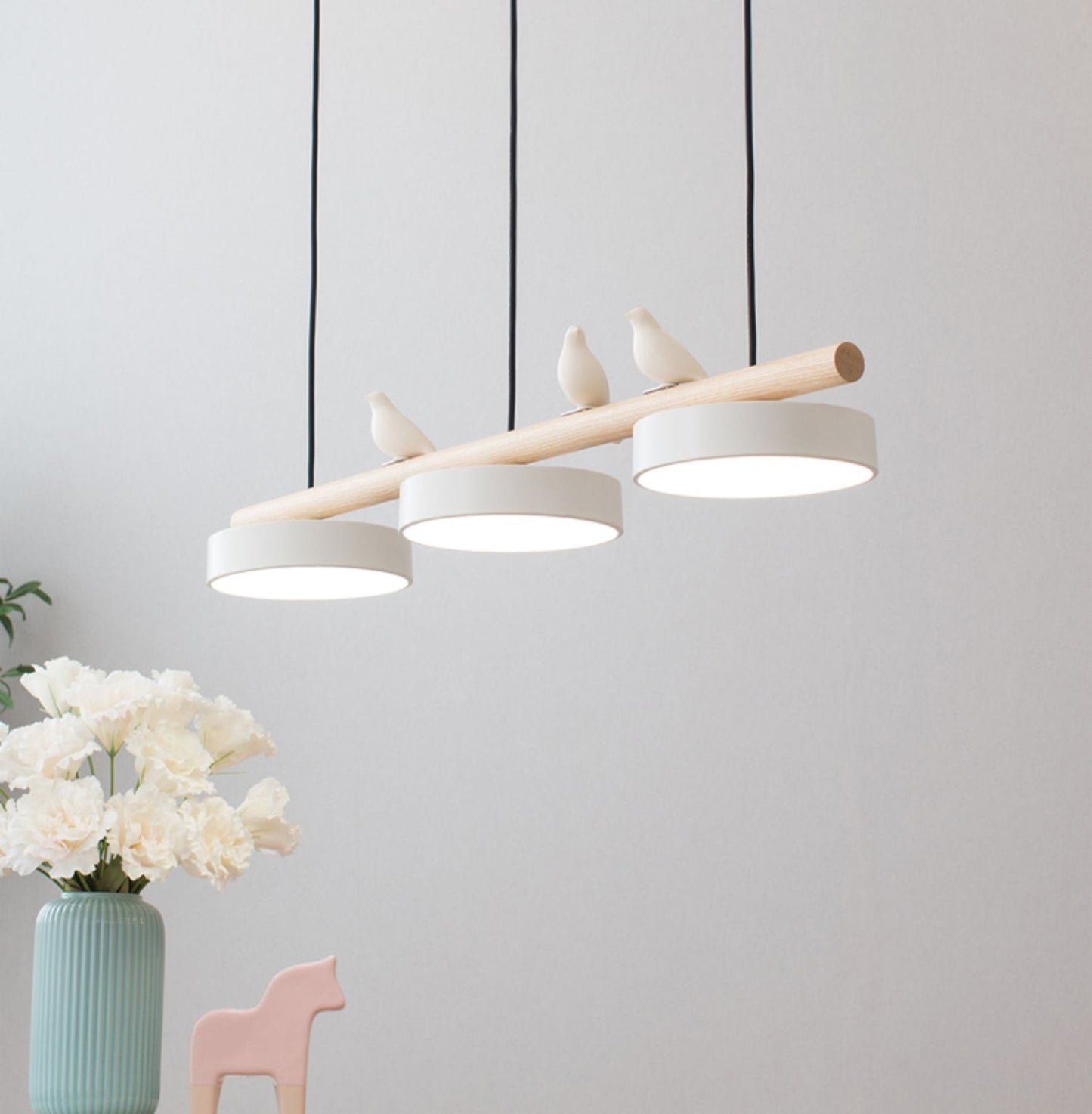 Pendant Light | Wood Beam Bird Design