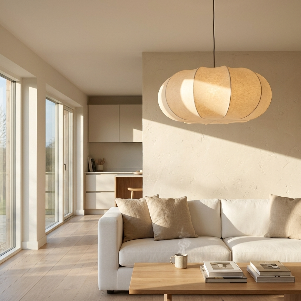 Pendant Light | Silk Wabi-Sabi Lantern Design