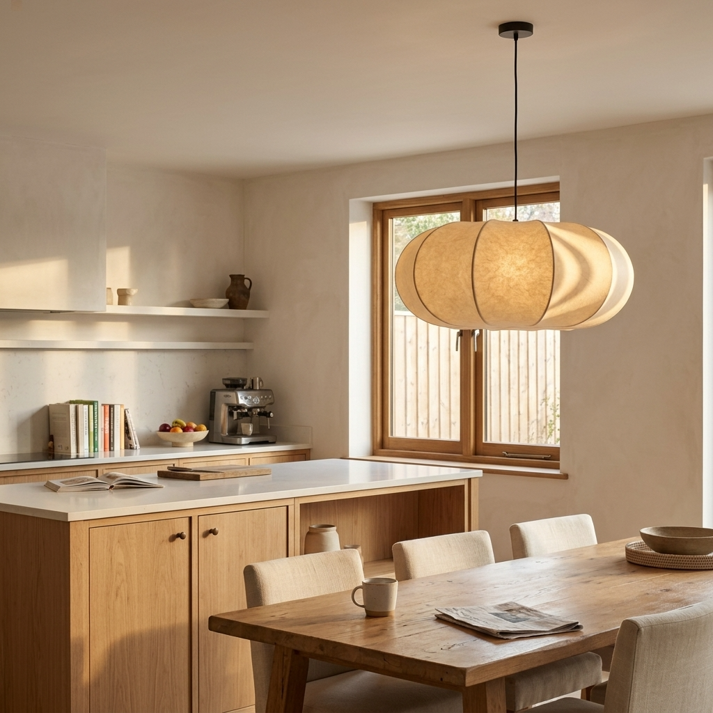 Pendant Light | Silk Wabi-Sabi Lantern Design