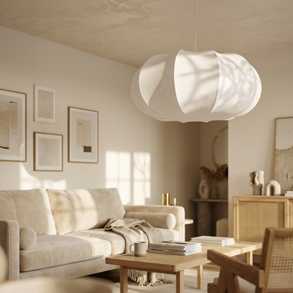 Pendant Light | Silk Wabi-Sabi Lantern Design