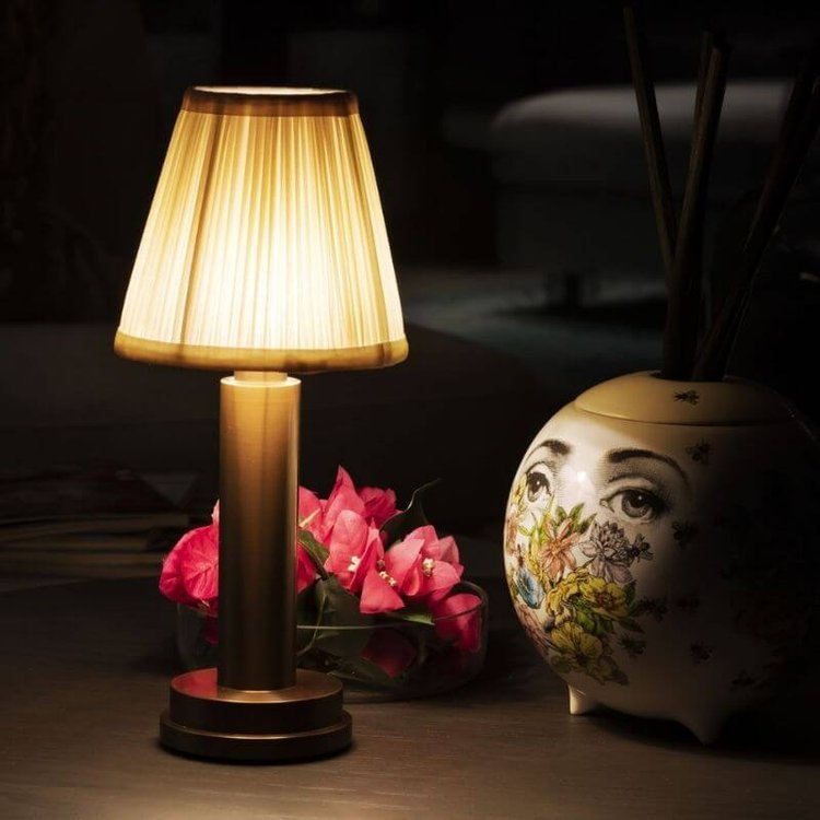 Table Lamp | Pleated Fabric Shade Design