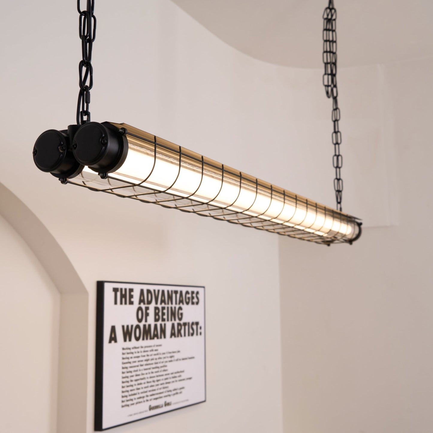 Pendant Light | Industrial Cage Tube Design