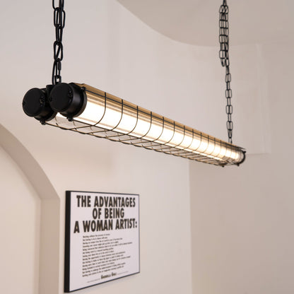 Pendant Light | Industrial Cage Tube Design