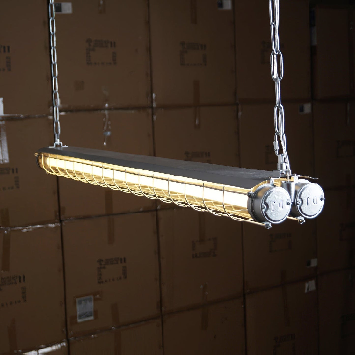 Pendant Light | Industrial Cage Tube Design