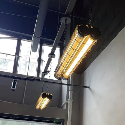 Pendant Light | Industrial Cage Tube Design