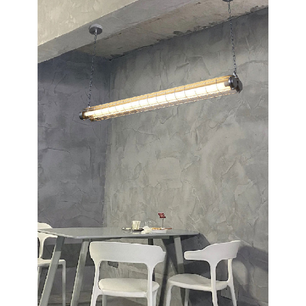 Pendant Light | Industrial Cage Tube Design