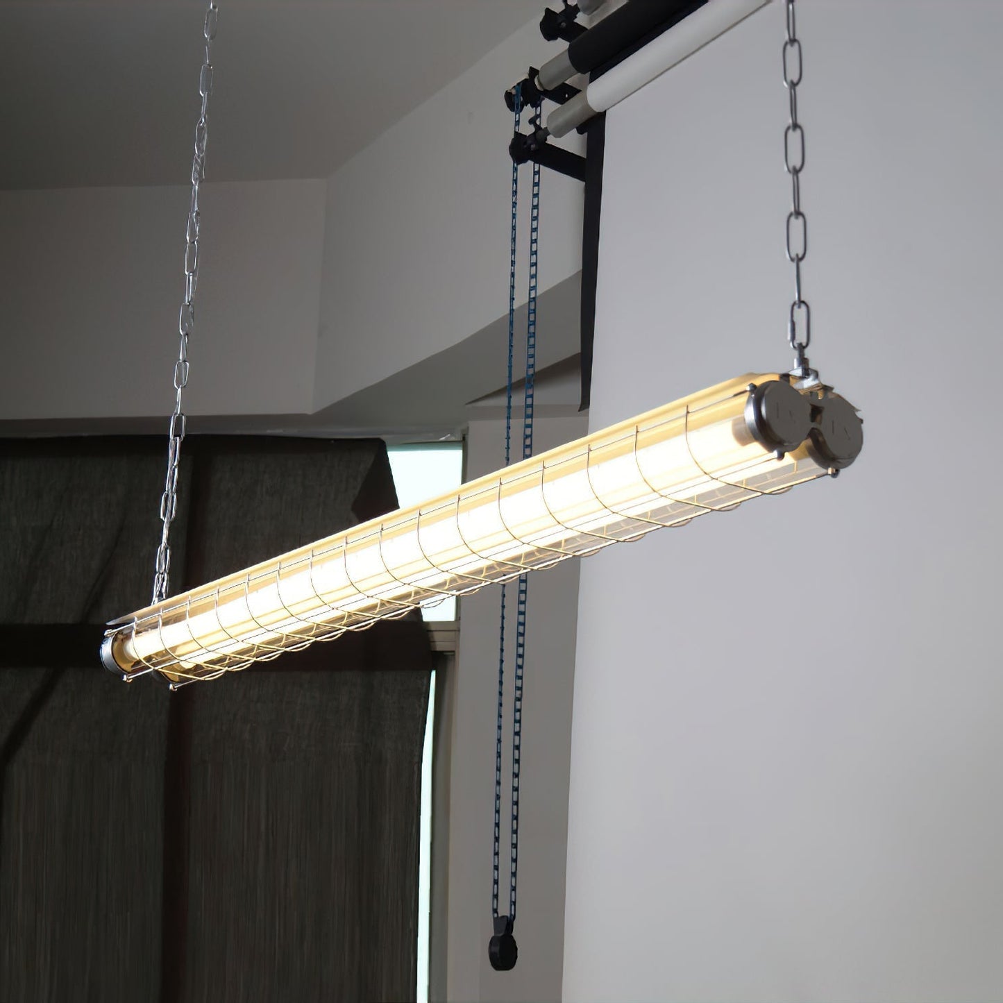 Pendant Light | Industrial Cage Tube Design