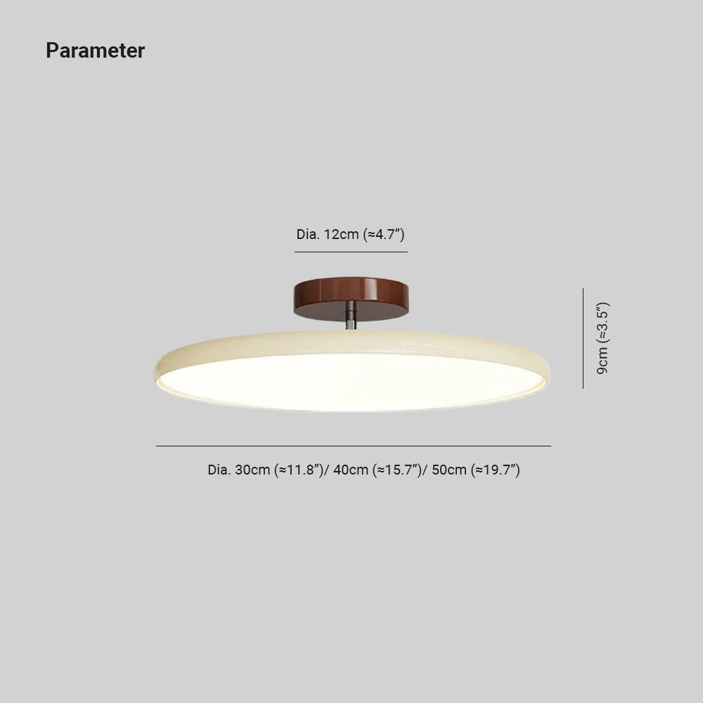 Ceiling Light | Wood Trim Round LED