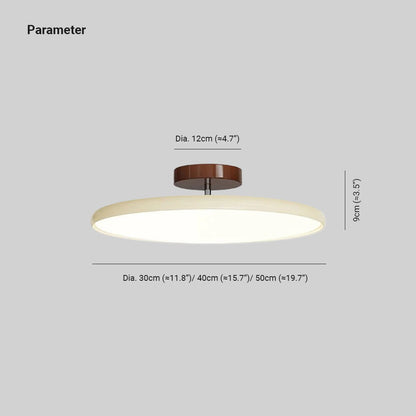 Ceiling Light | Wood Trim Round LED