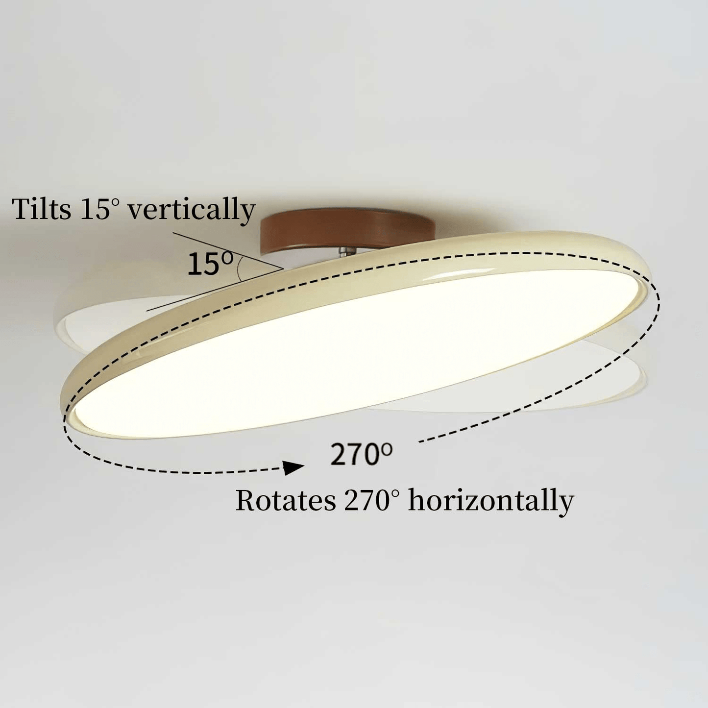 Ceiling Light | Wood Trim Round LED
