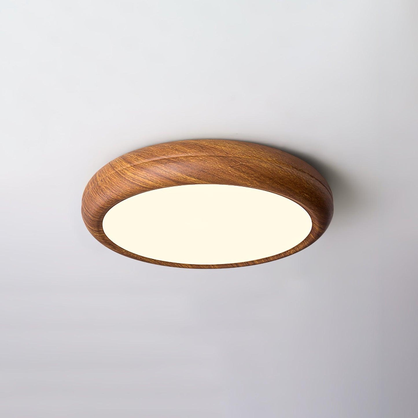 Ceiling Light | Round Wood Grain LED Design