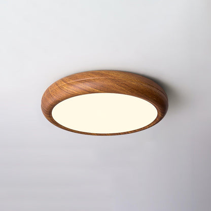 Ceiling Light | Round Wood Grain LED Design