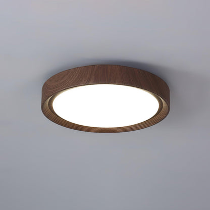 Ceiling Light | Round Wood Grain LED Design