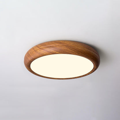 Ceiling Light | Round Wood Grain LED Design