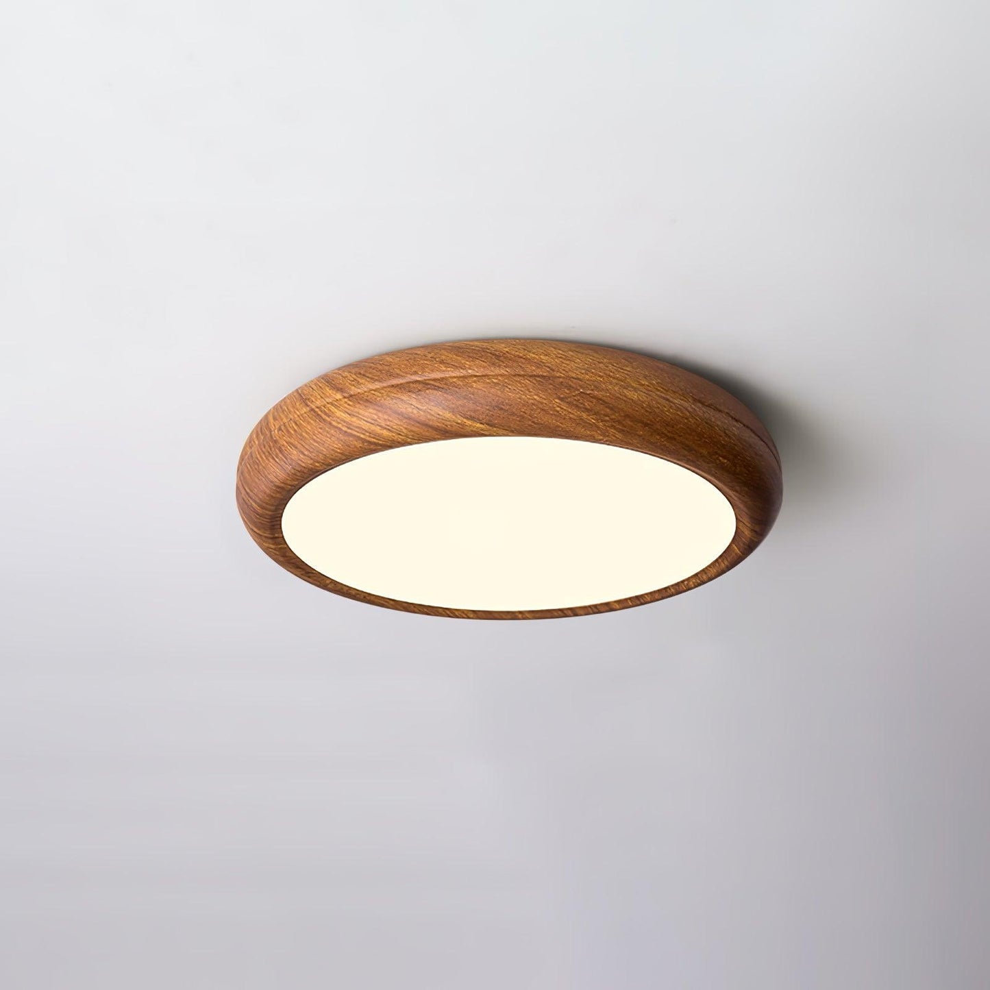 Ceiling Light | Round Wood Grain LED Design