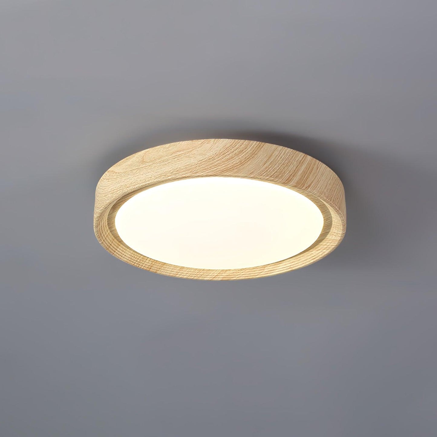 Ceiling Light | Round Wood Grain LED Design