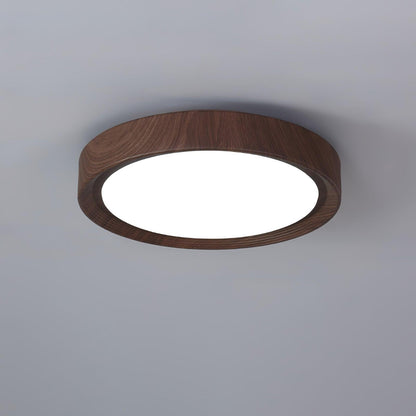 Ceiling Light | Round Wood Grain LED Design